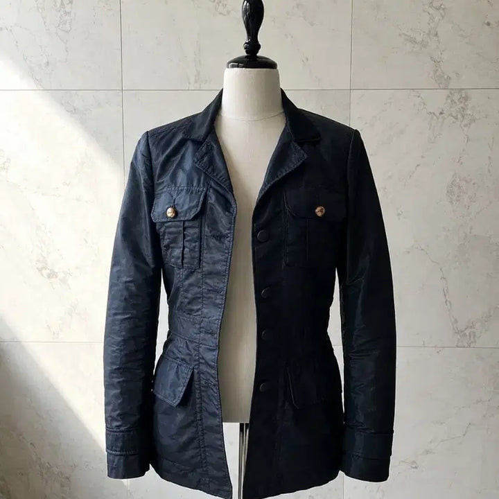 [BUNJANG] Balenciaga Paris 2006 Archive Nicolas Ghesquière Navy Techno Jacket (Size 38) / (정품) 발렌시아가 파리 아카이브 여성 자켓 / 38