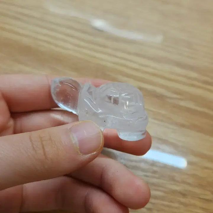 [BUNJANG] Clear Quartz Turtle Figurine / 백수정 거북