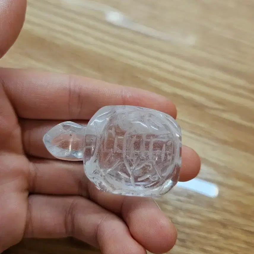 [BUNJANG] Clear Quartz Turtle Figurine / 백수정 거북