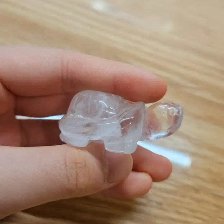 [BUNJANG] Clear Quartz Turtle Figurine / 백수정 거북