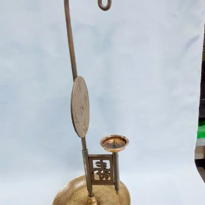 [BUNJANG] Brass Butterfly Flower Candle Holder / 황동 촛대 나비꽃 문양