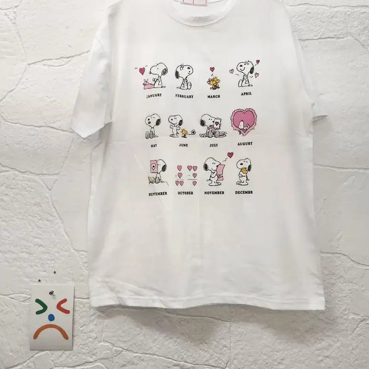 [BUNJANG] Snoopy Printed Oversized Short Sleeve T-Shirt / 스누피나염프린팅오버핏반팔티 (새상품)