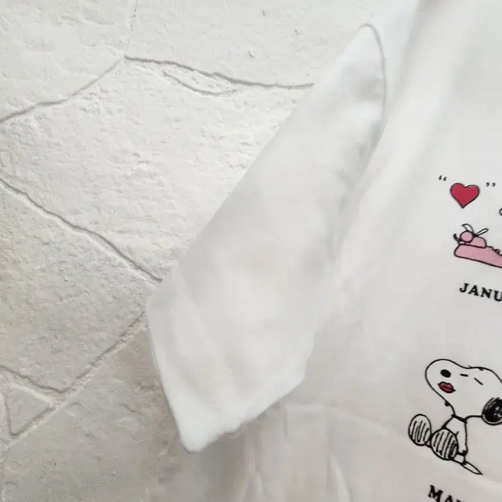 [BUNJANG] Snoopy Printed Oversized Short Sleeve T-Shirt / 스누피나염프린팅오버핏반팔티 (새상품)
