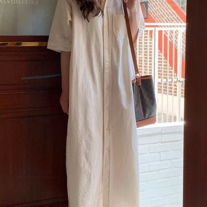 [BUNJANG] Ricoi White Denim Dress / 리코이 화이트 데님 원피스F