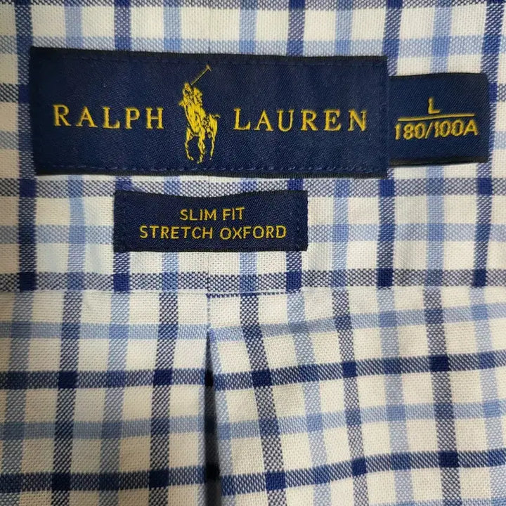 [BUNJANG] Polo Ralph Lauren Gingham Check Stretch Oxford Shirt L / 폴로 랄프로렌 깅엄체크 스트레치 옥스포드 셔츠 남방 L
