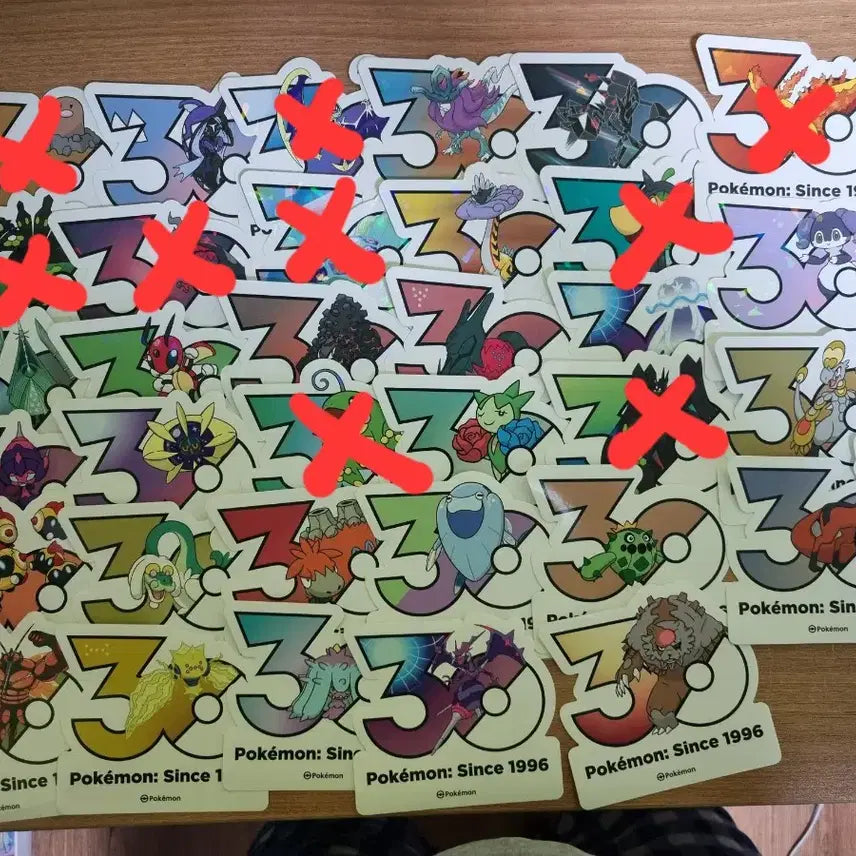 [BUNJANG] 30th Anniversary Logo Sticker Set / 포켓몬 30주년 로고 스티커(일괄 가능)