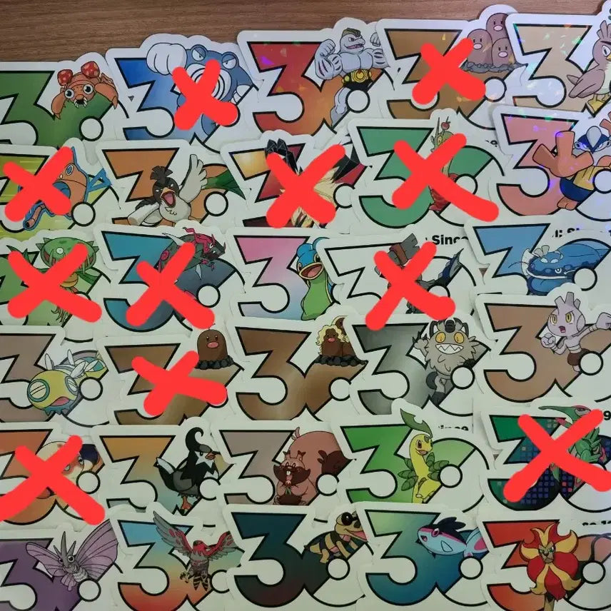 [BUNJANG] 30th Anniversary Logo Sticker Set / 포켓몬 30주년 로고 스티커
