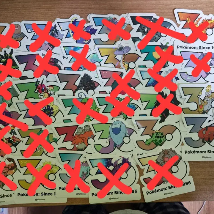 [BUNJANG] 30th Anniversary Logo Sticker Set / 포켓몬 30주년 로고 스티커(일괄 가능)