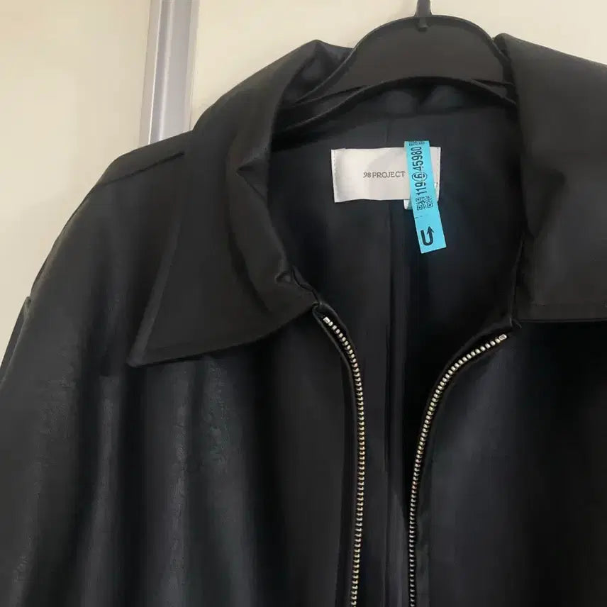 [BUNJANG] 98 Project 98°C Leather Black Jacket / 98 프로젝트 98도씨 레더 블랙자켓