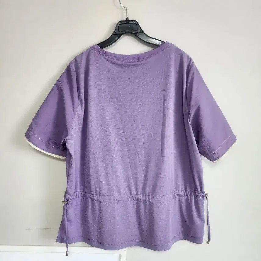 [BUNJANG] Crocodile Purple Short Sleeve T-Shirt / 크로커다일 퍼플 반팔 티셔츠
