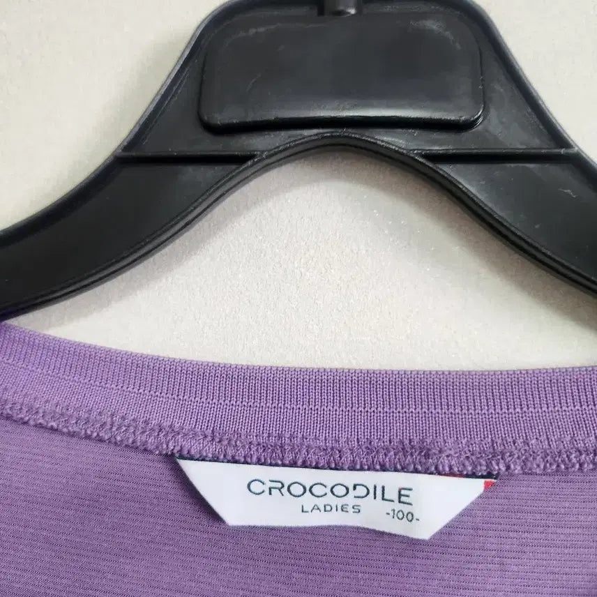 [BUNJANG] Crocodile Purple Short Sleeve T-Shirt / 크로커다일 퍼플 반팔 티셔츠