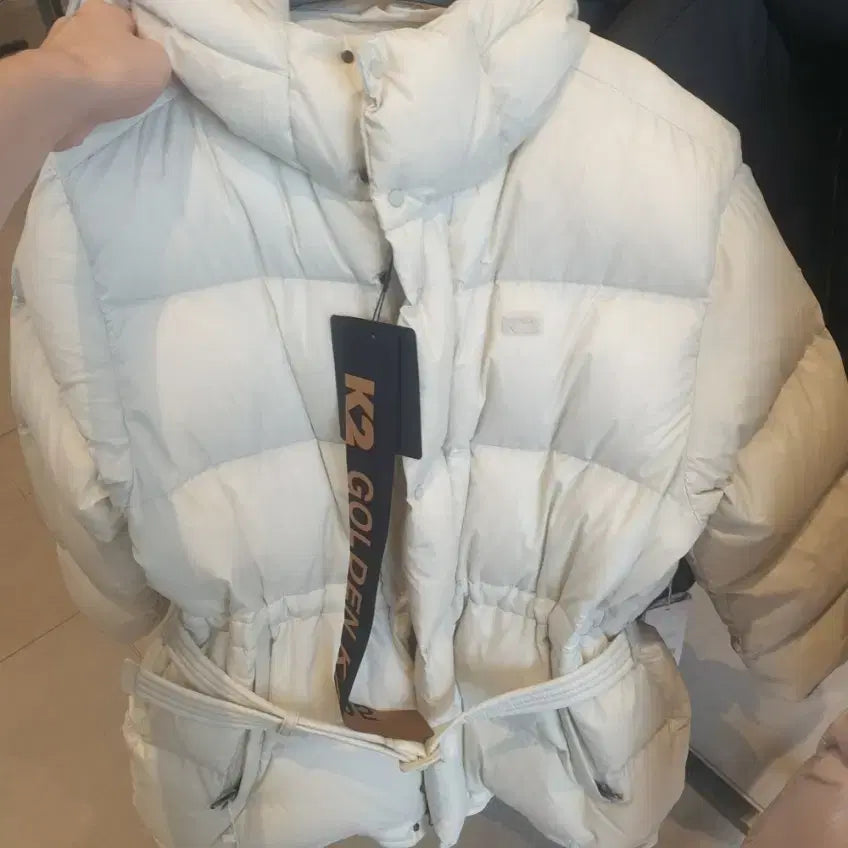 [BUNJANG] K2 Bagel Padded Long Coat Ivory Size 95 / 수지패딩 K2 베이글패딩 아이보리 색상 판매(95사이즈)