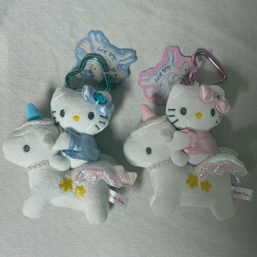 [BUNJANG] Sanrio Unicorn Kitty Hello Kitty Keychain Set / [새상품] 산리오 유니콘키티 헬로키티 키링 세트