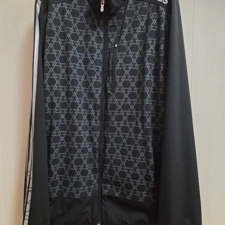 [BUNJANG] Adidas Golf Black Pattern Track Jacket L / 아디다스 골프 블랙 패턴 트랙 자켓 L
