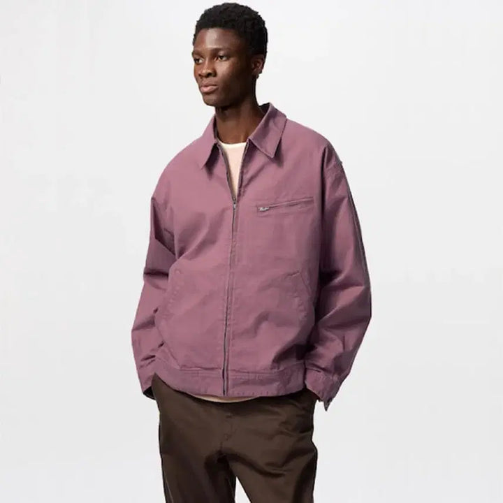 [BUNJANG] Uniqlo Work Jacket Zip-Up Blouson Purple XL / [XL] 유니클로 워크 자켓 집업 블루종 퍼플