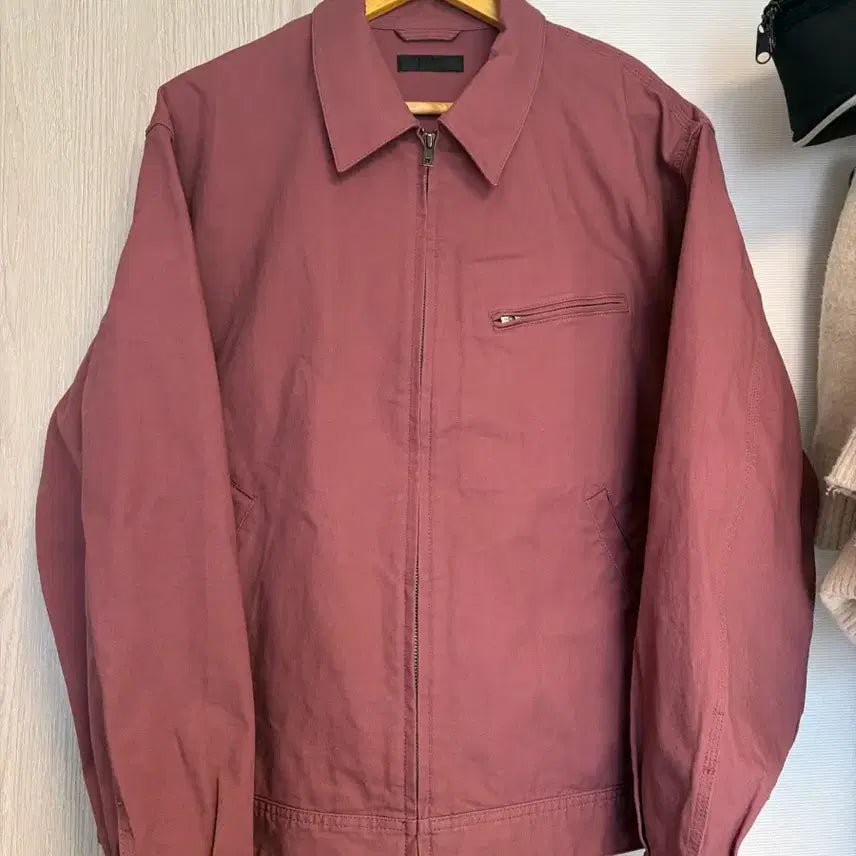 [BUNJANG] Uniqlo Work Jacket Zip-Up Blouson Purple XL / [XL] 유니클로 워크 자켓 집업 블루종 퍼플