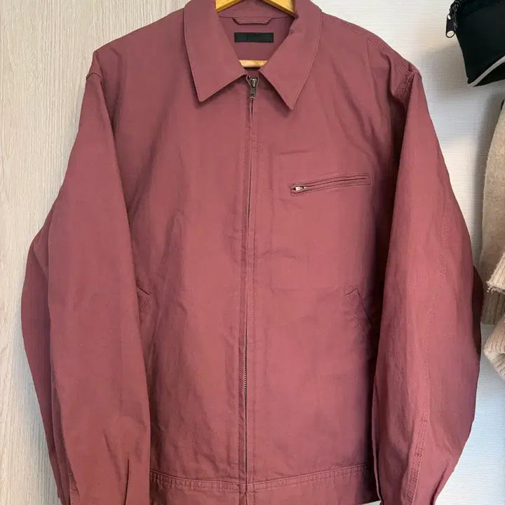 [BUNJANG] Uniqlo Work Jacket Zip-Up Blouson Purple XL / [XL] 유니클로 워크 자켓 집업 블루종 퍼플