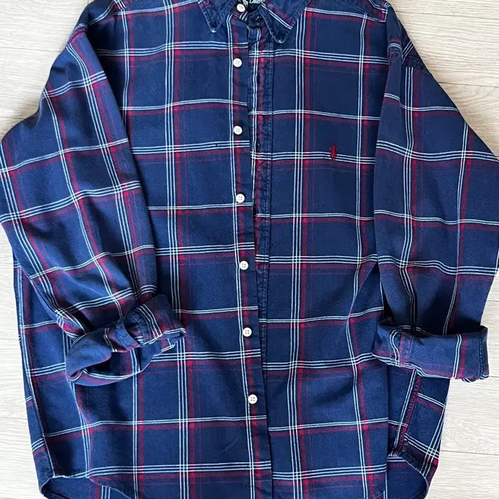 [BUNJANG] Polo Ralph Lauren Check Shirt Navy / 폴로 체크셔츠 네이비