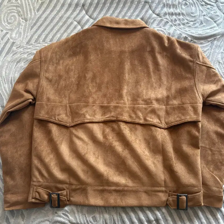 [BUNJANG] DimitriBlack 2-Way Vegan Suede Jacket Brown / 디미트리블랙 2WAY 비건 스웨이드 자켓 브라운