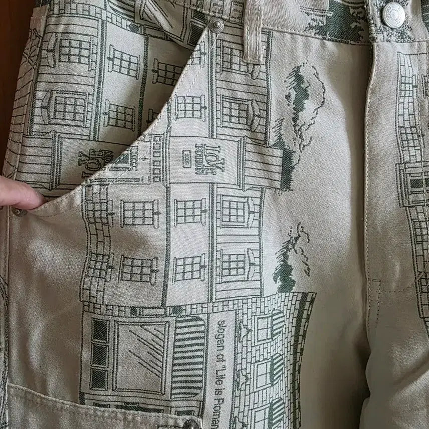 [BUNJANG] RMTCRW Patterned Cotton Pants (L) / (새상품) 무신사  RMTCRW 특이한 패턴 면바지(L)