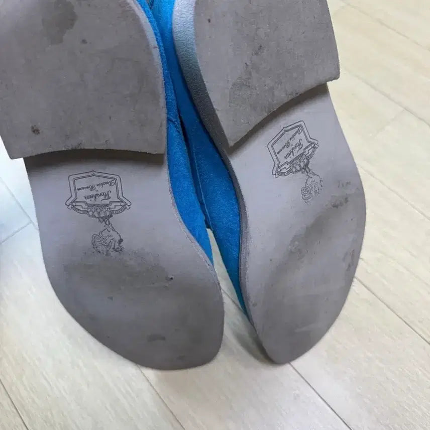 [BUNJANG] Florsheim x Duckie Brown Blue Suede Derby Shoes / 플로쉐임 x 더키브라운 블루 스웨이드 더비슈즈