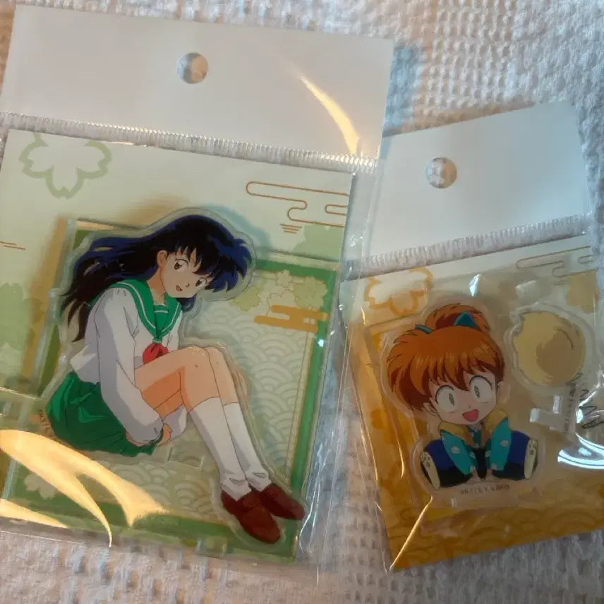[BUNJANG] Inuyasha Kagome &amp; Shippo Acrylic Stand Set (2 Types, Sealed) / (미개봉) 이누야샤 아크릴 스탠드 2종 일괄 (가영이+싯포)