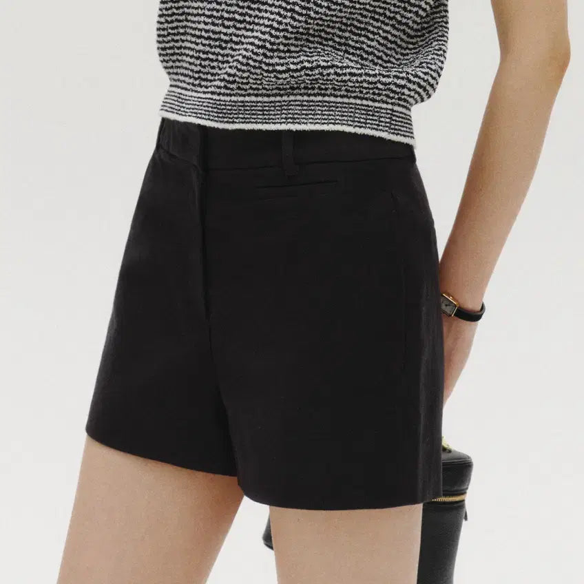 [BUNJANG] SIE Mei Cotton Short Pants Black S New / sie 시에 메이 코튼 숏팬츠 블랙 S 새상품
