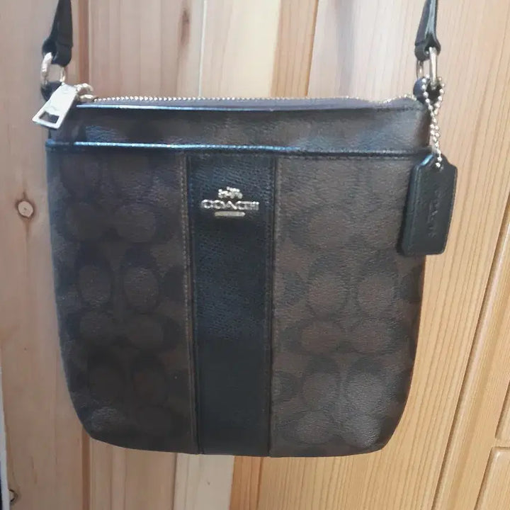 [BUNJANG] Coach Black Leather Crossbody Bag / 코치 블랙 크로스백 가방