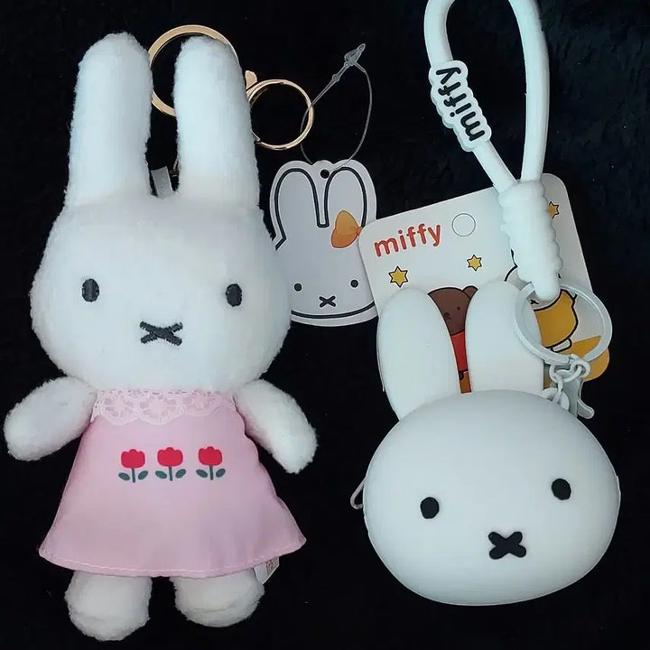 [BUNJANG] Miffy Keychain &amp; Pouch Charm Set / 미피키링  &amp;  파우치키링