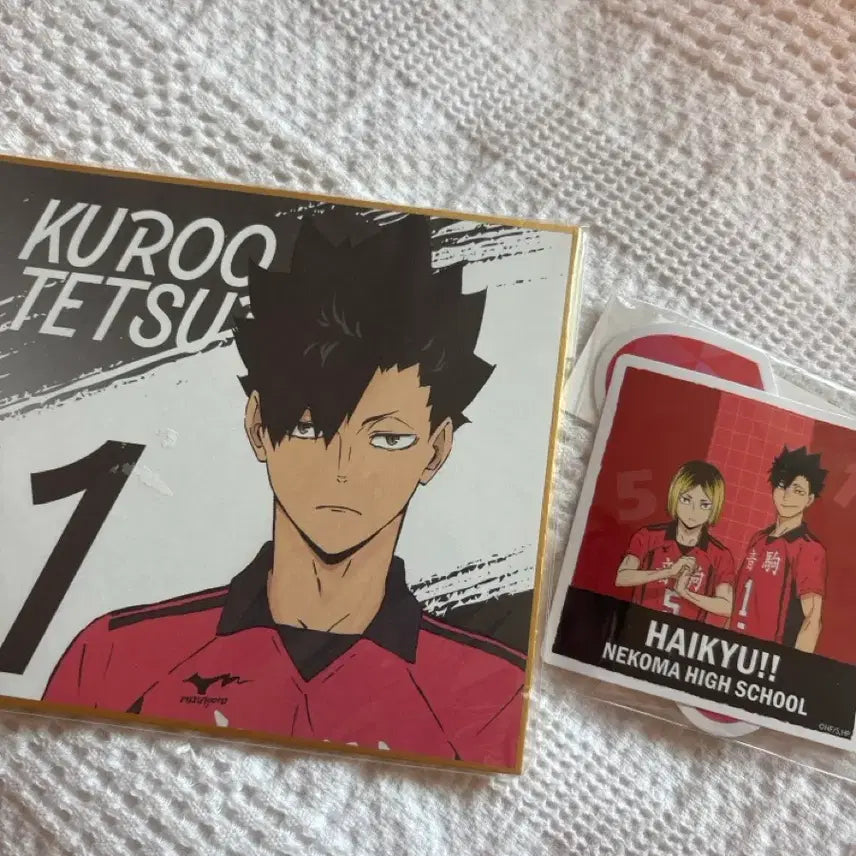 [BUNJANG] Haikyuu!! Kuroo Tetsuro Illustration Board + Sticker Bundle Set / 하이큐 쿠로오 지류 일러스트보드 + 스티커 일괄