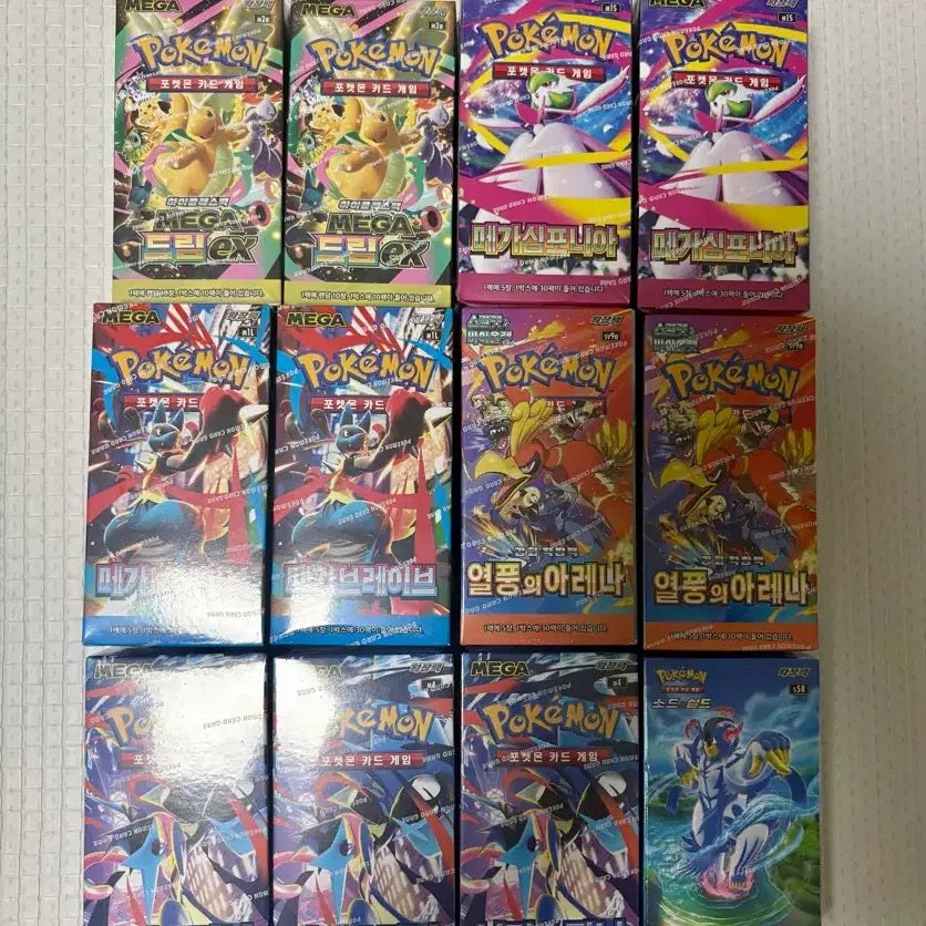 [BUNJANG] Pokemon Card Unsealed Mega Dream, Mega Symphony, Mega Brave, Inferno Zone, Ninja Spinner, Rapid Strike Master Boxes / 포켓몬카드 미개봉 슈링크O 박스 판매합니다
