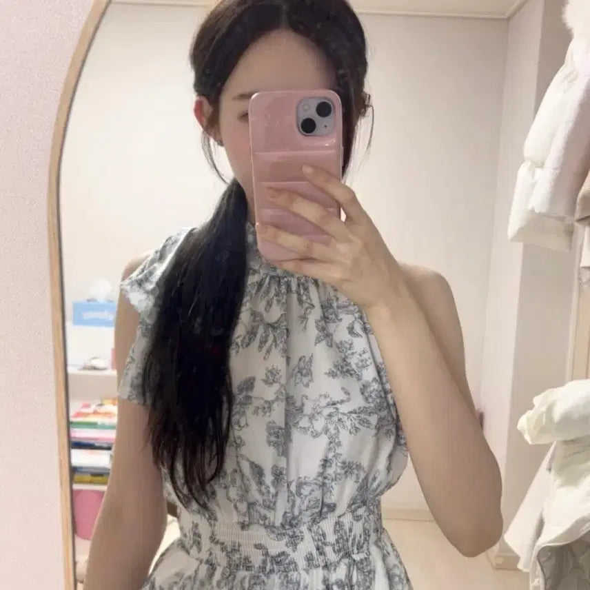 [BUNJANG] Ingni Floral Sleeveless Dress / 잉그니 ingni 플라워 민소매 원피스