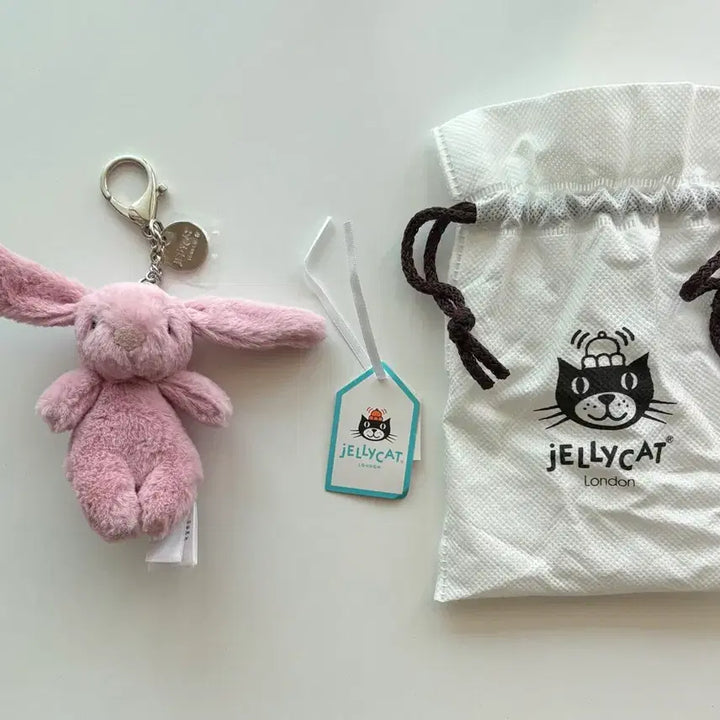 [BUNJANG] Jellycat Bunny Keyring Pink New with Tags and Dust Bag / 젤리캣 버니 키링 핑크 새상품 택O 더스트백포함 / 가방꾸미기 백참