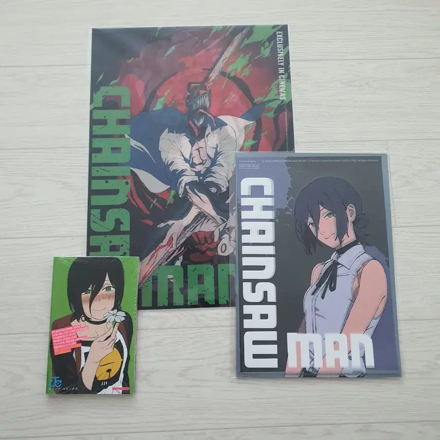 [BUNJANG] Chainsaw Man Lenticular Booklet Clear File Poster Set / 체인소맨 렌티큘러 소책자 클리어파일 포스터