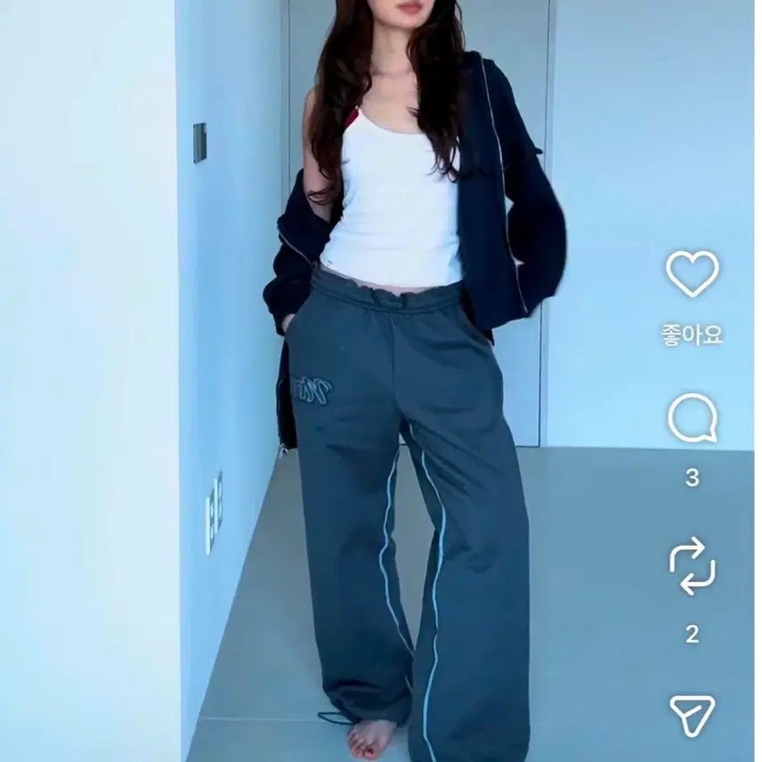[BUNJANG] Nominnical Sweatpants L / 노미니컬 스웻팬츠   헤더먼트 글로니 리본빛 헤이그