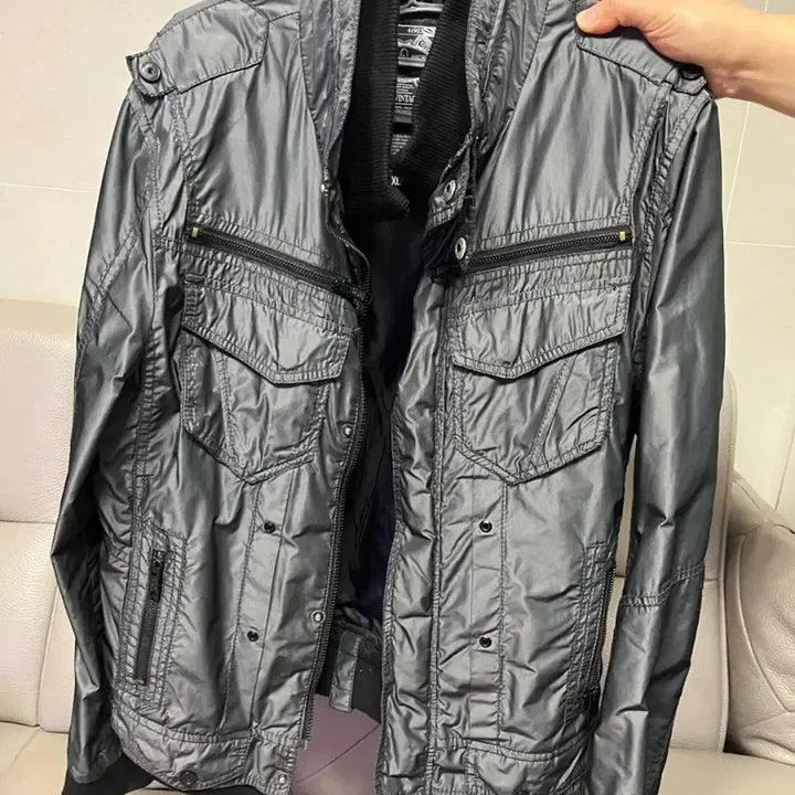[SOLD OUT] XL 버커루 리플렉티브 테크니컬 바이커 자켓