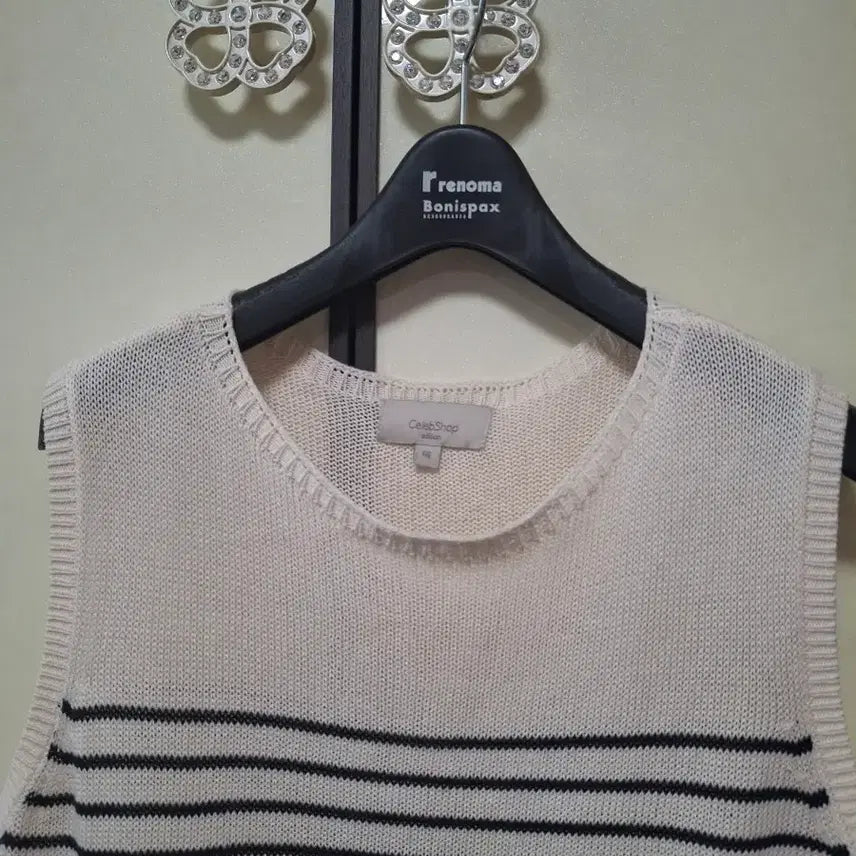 [BUNJANG] Celebshop Striped Knit Vest / 셀렙샵 스트라이프 니트 조끼 66  넉넉55