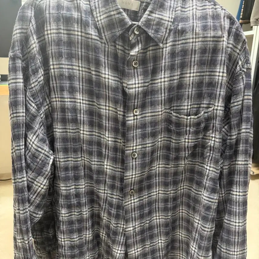 [BUNJANG] Moma Design Air Crinkle Shirt Black Navy / [50]모마디자인 에어크링클 셔츠 블랙네이비 판매