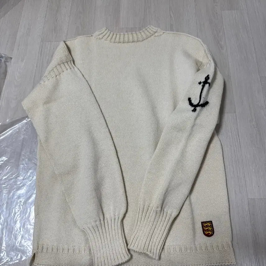 [BUNJANG] Gunnthrus Fisherman Whole Garment Wool Sweater Aran / [44] 건지울른스 피셔맨 홀가먼트 울 스웨터 아란