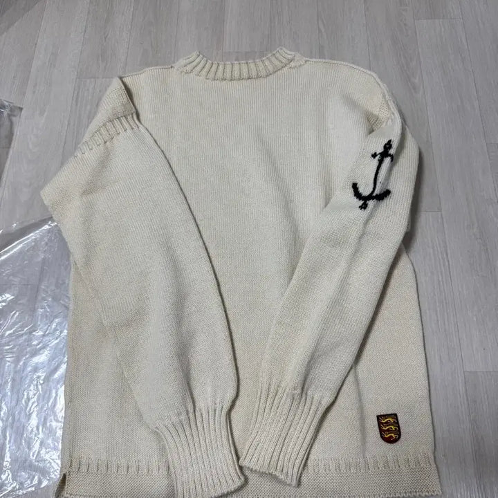 [BUNJANG] Gunnthrus Fisherman Whole Garment Wool Sweater Aran / [44] 건지울른스 피셔맨 홀가먼트 울 스웨터 아란