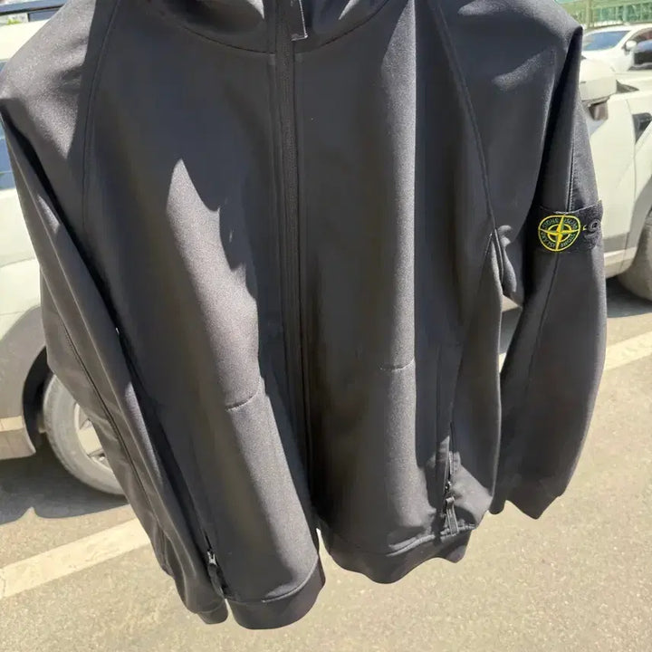 [BUNJANG] Stone Island Black Softshell Jacket XL / (백화점판) 스톤아일랜드 블랙 소프트쉘 xl 팝니다.