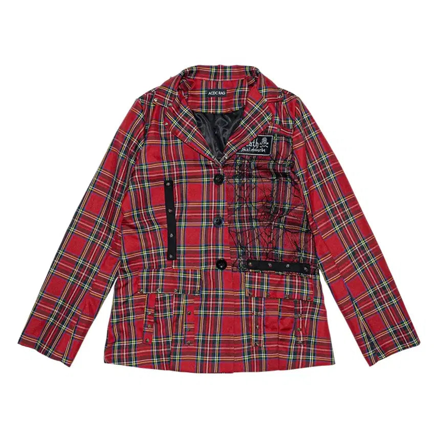 [BUNJANG] ACDC RAG Tartan Check Punk Jacket / (새상품) Acdc rag 타탄체크 펑크 자켓