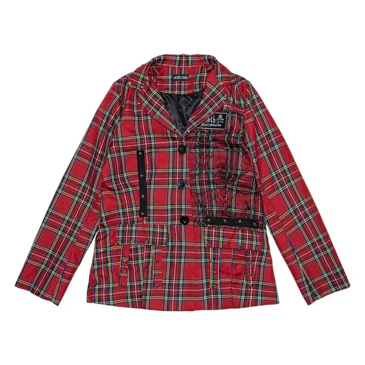 [BUNJANG] ACDC RAG Tartan Check Punk Jacket / (새상품) Acdc rag 타탄체크 펑크 자켓