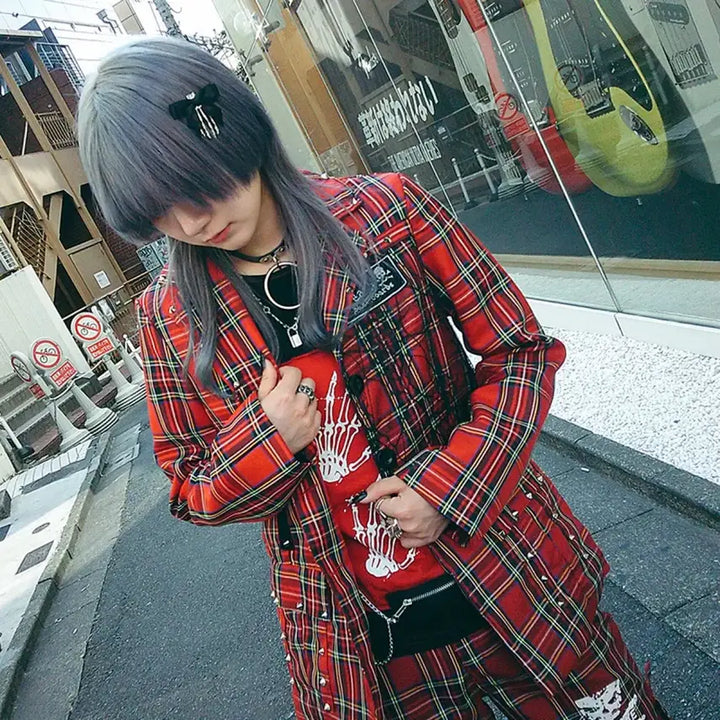 [BUNJANG] ACDC RAG Tartan Check Punk Jacket / (새상품) Acdc rag 타탄체크 펑크 자켓