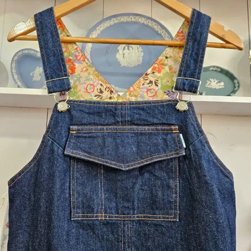 [BUNJANG] Denim Jumper Skirt Dress / 데님 멜빵 원피스 청멜빵 원피스