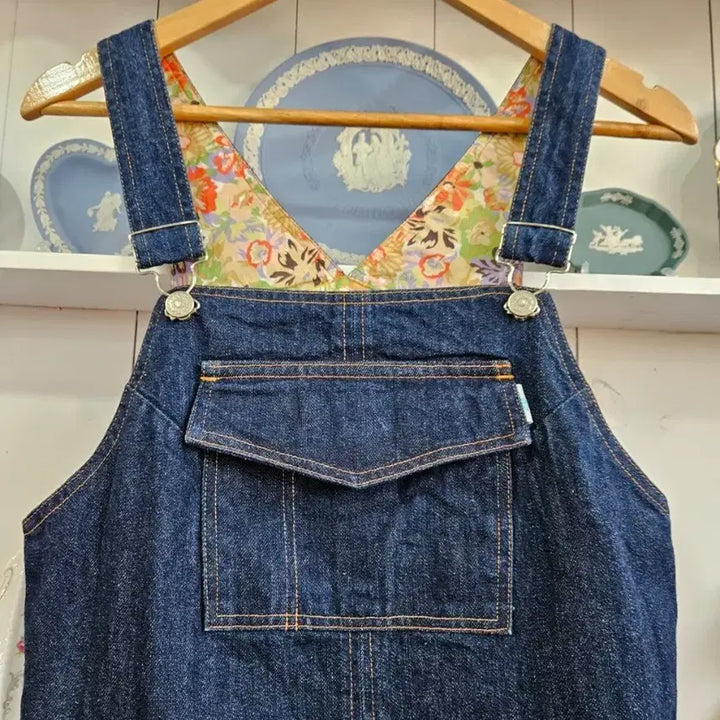 [BUNJANG] Denim Jumper Skirt Dress / 데님 멜빵 원피스 청멜빵 원피스