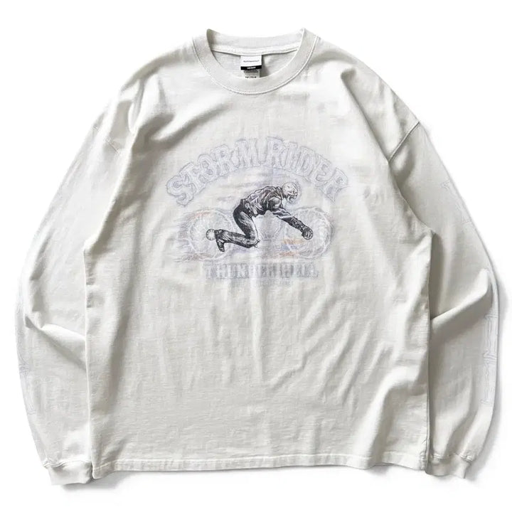[BUNJANG] OUTSTANDING Storm Rider Graphic Long Sleeve T-Shirt M / OUTSTANDING Storm Rider Long Sleeve