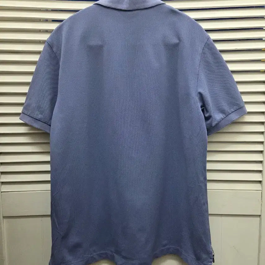 [BUNJANG] Hazzys Blue Melange Collar T-Shirt / 헤지스 블루 멜란지 카라 티셔츠