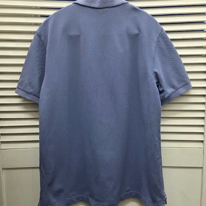 [BUNJANG] Hazzys Blue Melange Collar T-Shirt / 헤지스 블루 멜란지 카라 티셔츠