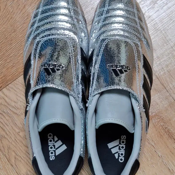 [BUNJANG] Adidas Taekwondo Metallic Silver Shoes (250-255) / 아디다스 250-255 태권도 메탈릭 실버